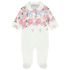 Baby Girls Ivory Logo Floral Babygrow Gift Set, 1, hi-res