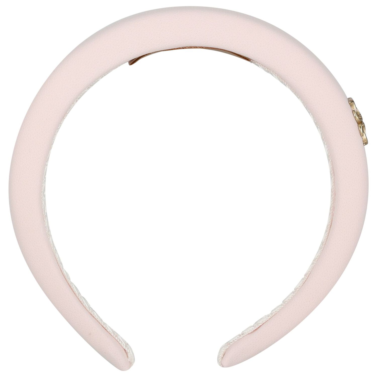 Girls Pink Logo Crepe Headband, 2, hi-res