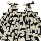 فستان بالشعار باللون العاجي والأسود, 1, hi-res