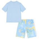 Blue Logo Shorts Set, 1, hi-res