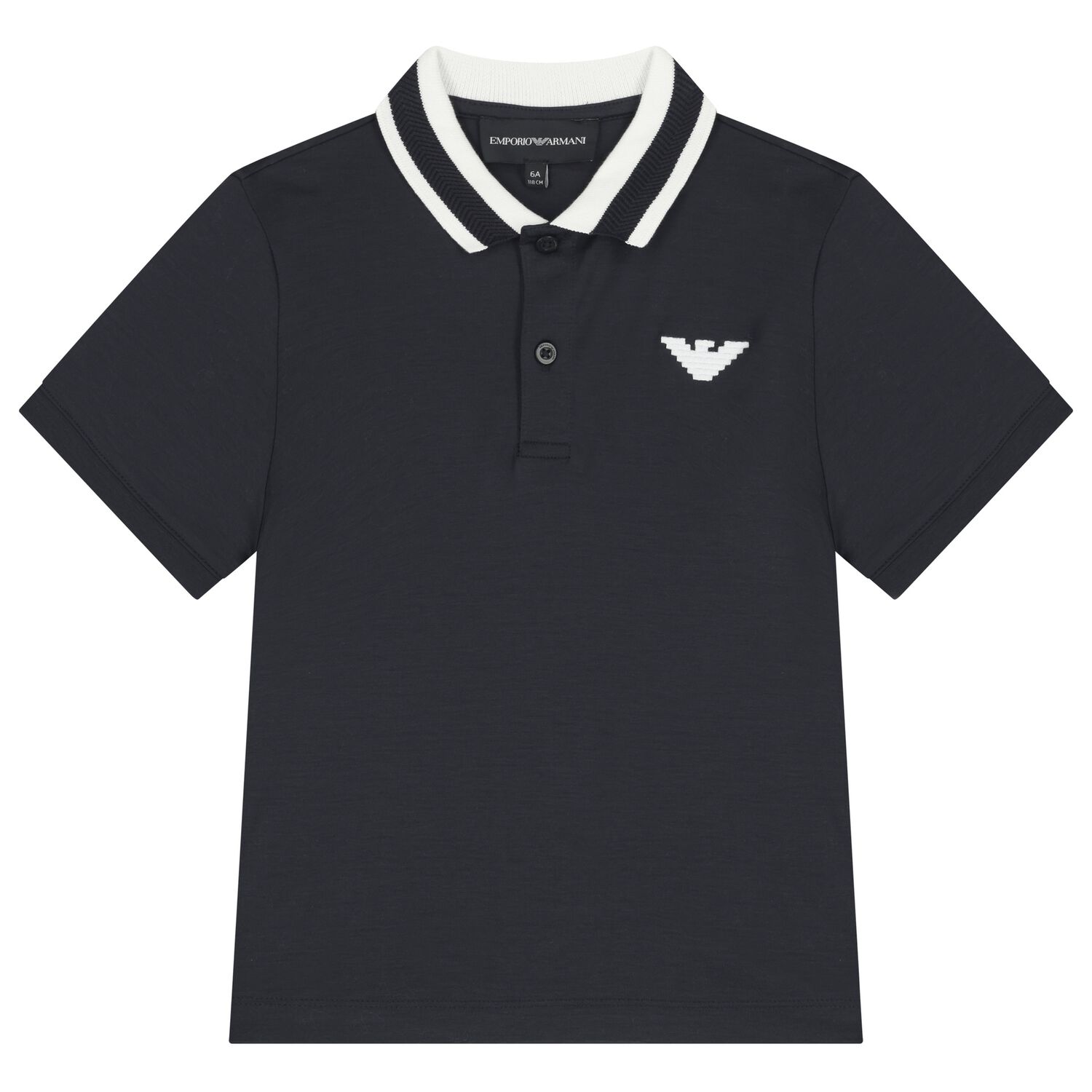 Boys Navy Blue Logo Polo Shirt , 1, hi-res