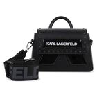 Girls Black Logo Hand Bag, 1, hi-res