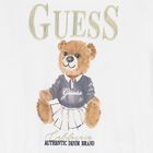 هودي توب بالشعار دب تيدي باللون الأبيض للبنات, 1, hi-res