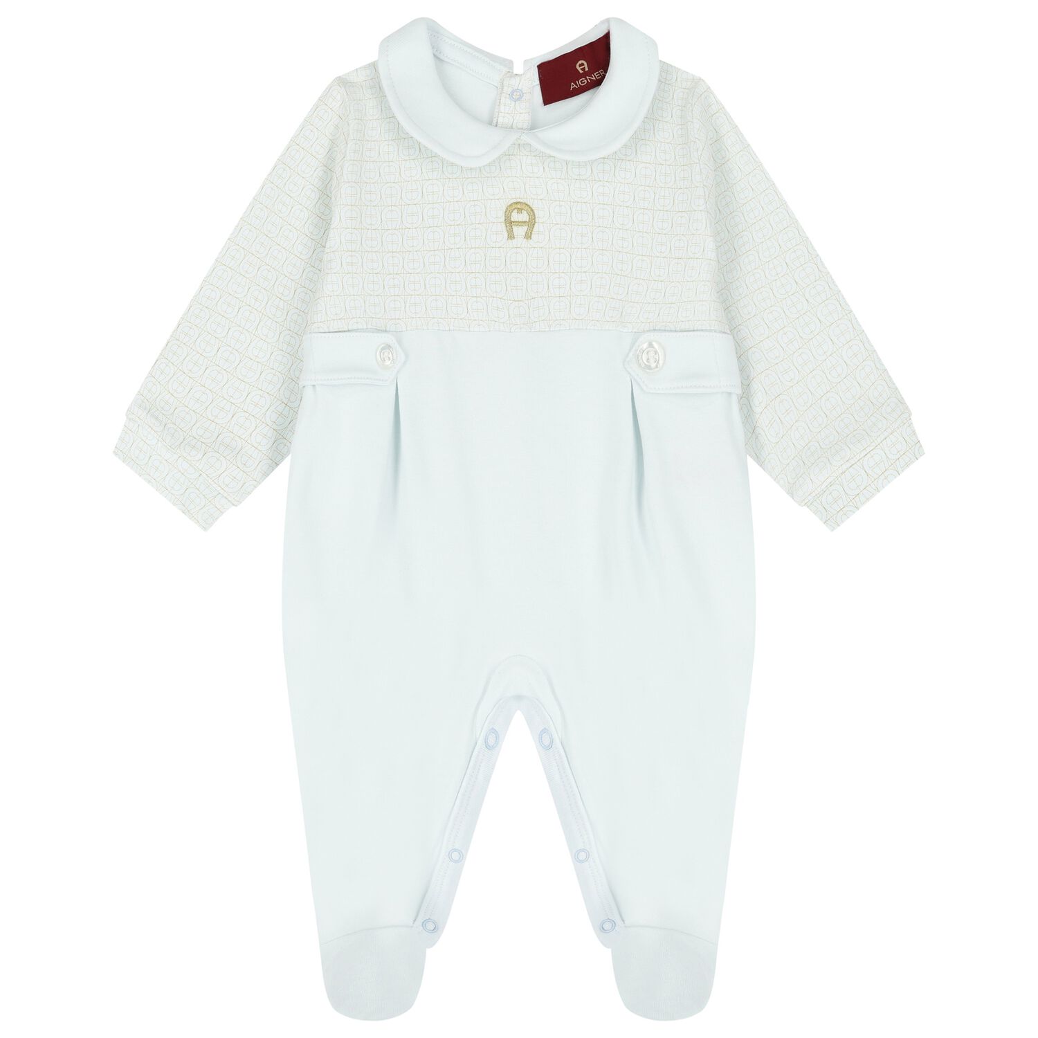 Baby Boys Blue & Gold Babygrow, 2, hi-res image number null