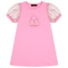 Girls Pink Sequin Bag Dress, 1, hi-res