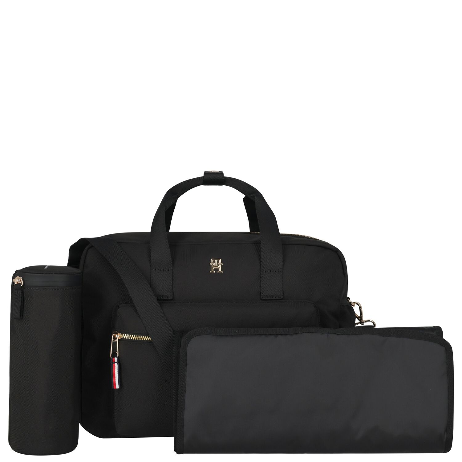 Black Logo Baby Changing Bag ( 37cm ), 2, hi-res