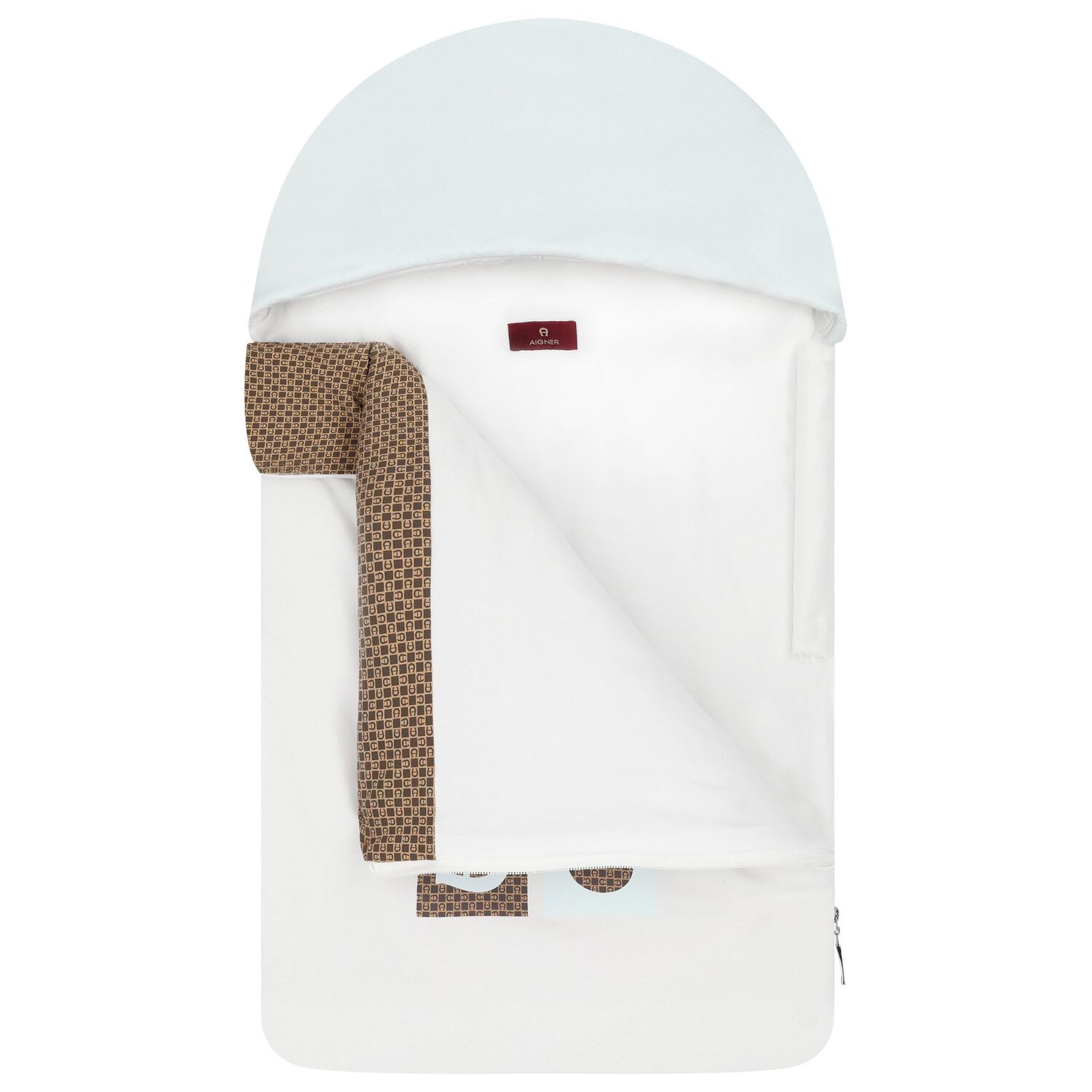 Baby Boys White & Blue Logo Nest, 1, hi-res