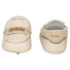 Baby Boys Ivory Leather Pre Walker Moccasins, 1, hi-res