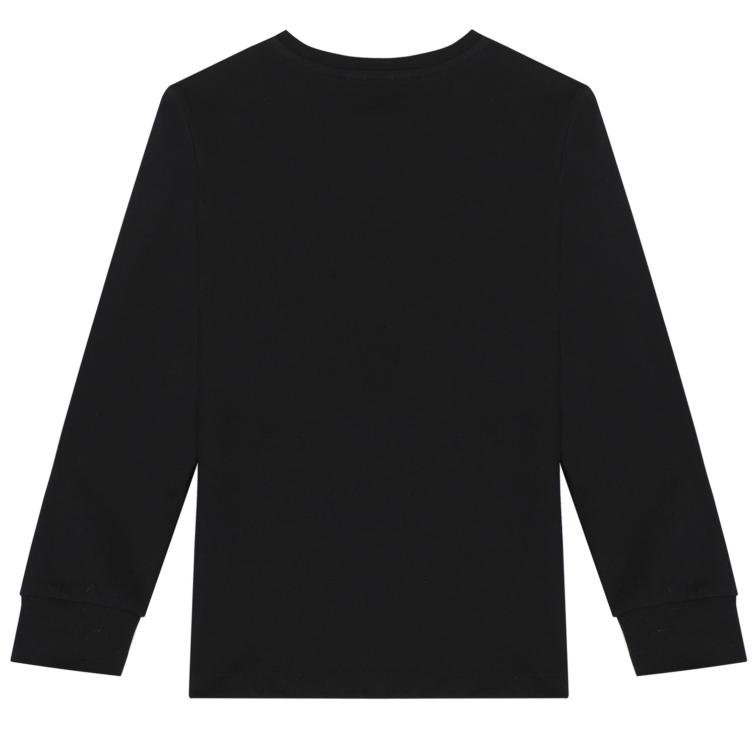 Boys Black Logo Long Sleeve Top, 1, hi-res