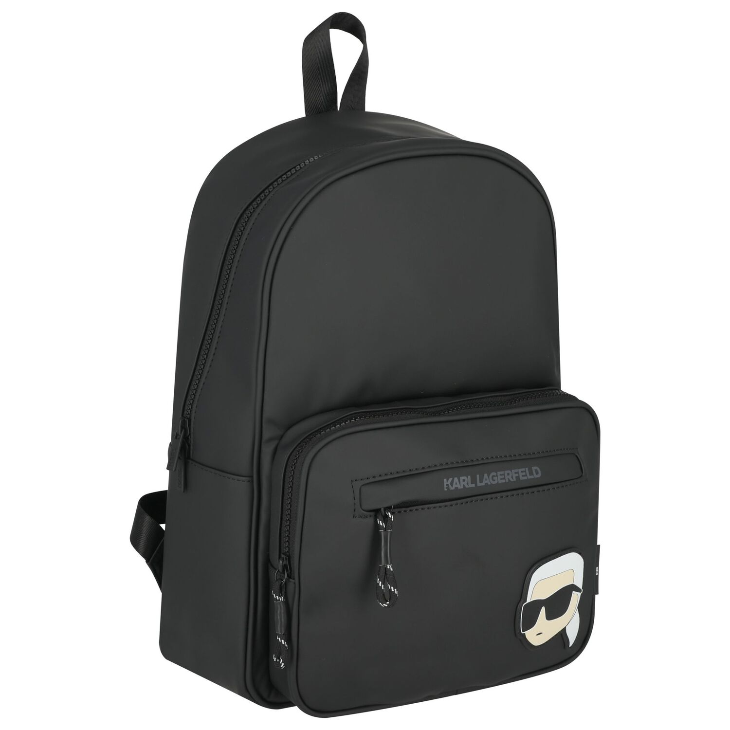 Boys Black Ikonik Karl Backpack, 1, hi-res