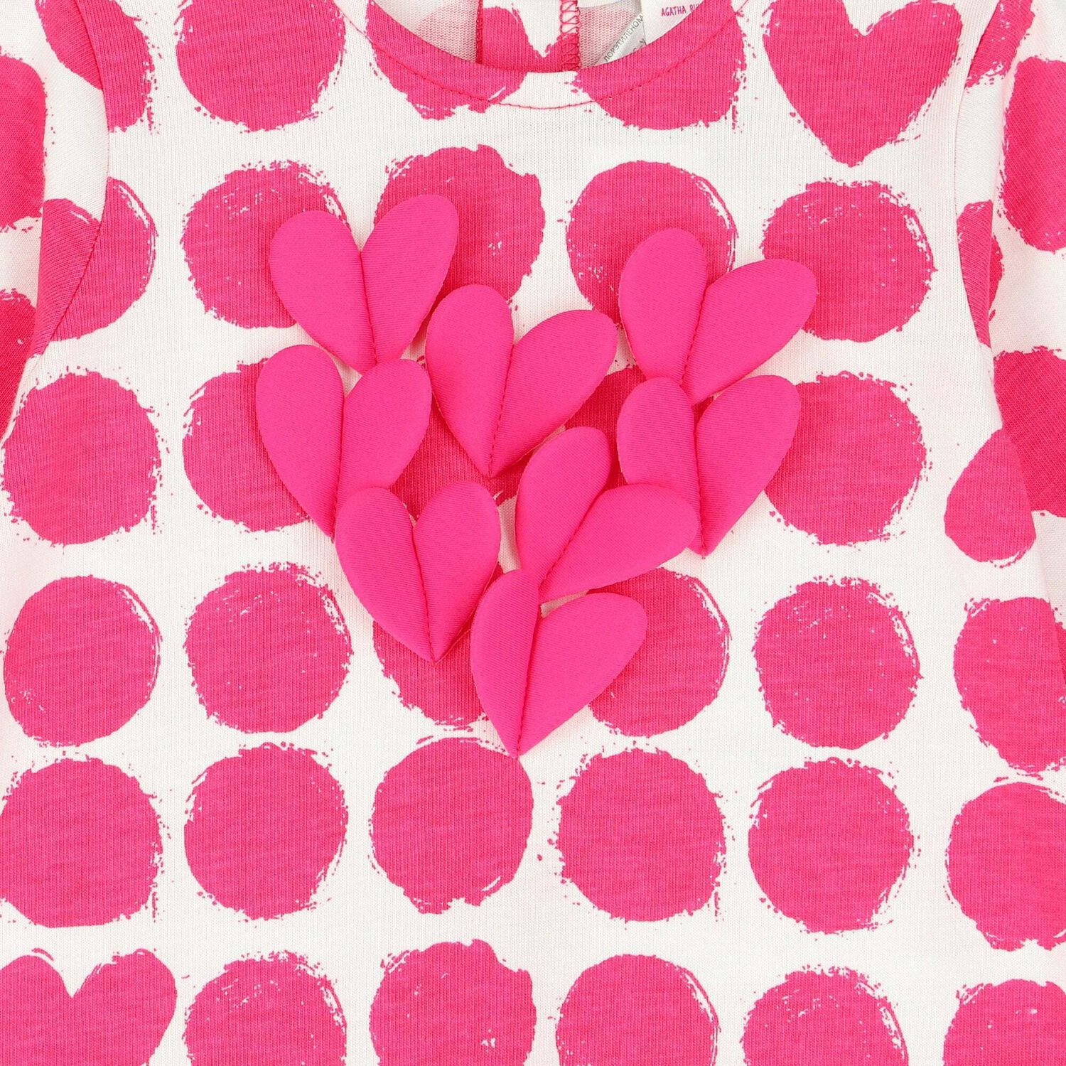 Baby Girls White & Pink Babygrow, 1, hi-res