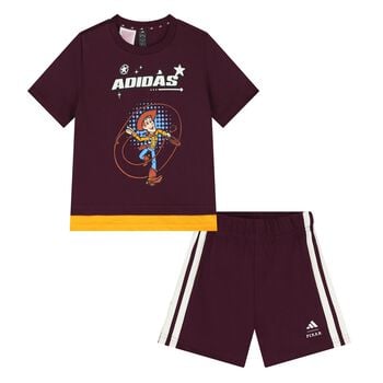 Younger Boys Burgundy Woody Disney Shorts Set