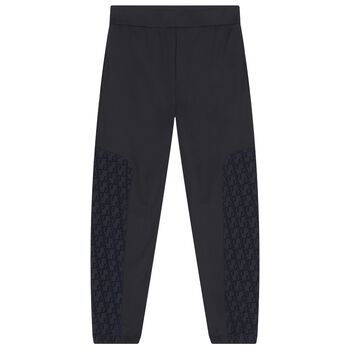 بنطلون رياضى للاولاد بالشعار باللون الاسود