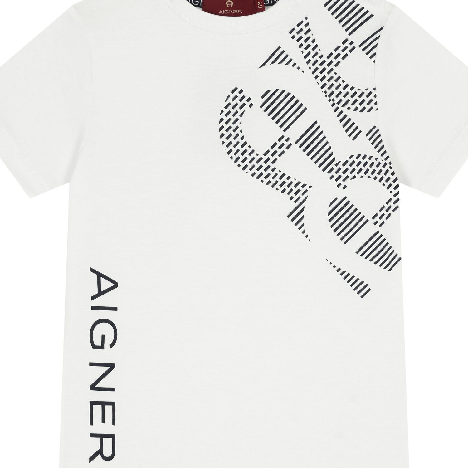 تيشيرت أولاد بالشعار باللون الأبيض, 1, hi-res image number null