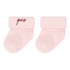 Baby Girls Pink & White Teddy Bear Logo Bodysuit Set, 1, hi-res