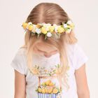 Girls Yellow Floral & Lemon Headband, 1, hi-res