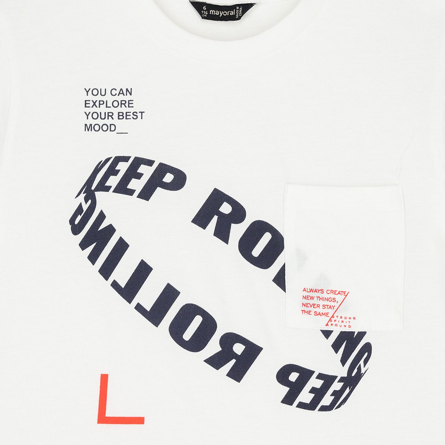 Boys White & Red Shorts Set, 4, hi-res image number null