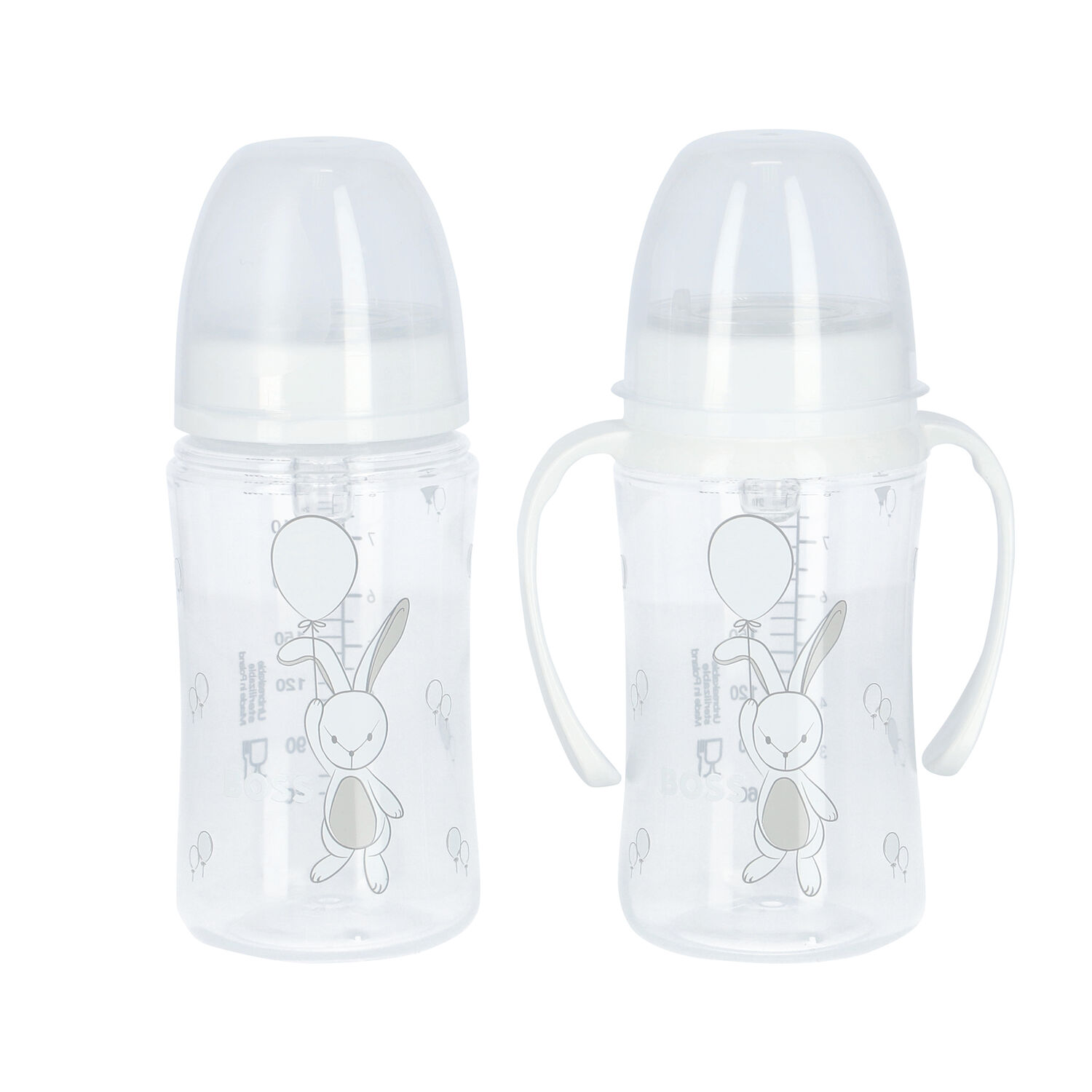 White Baby Bottles (2 Pack), 1, hi-res