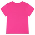 Girls Pink Tiger Logo T-Shirt, 2, hi-res