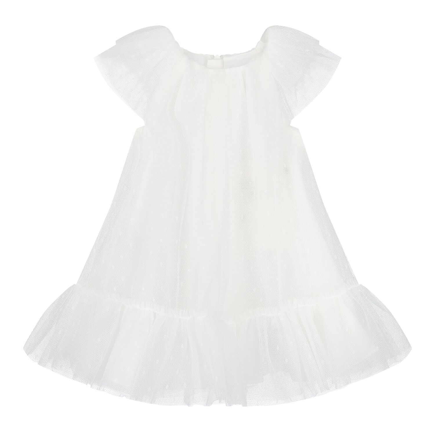 Baby Girls White Tulle dress, 2, hi-res image number null