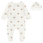 Baby Boys Ivory Logo Babygrow Gift Set, 1, hi-res
