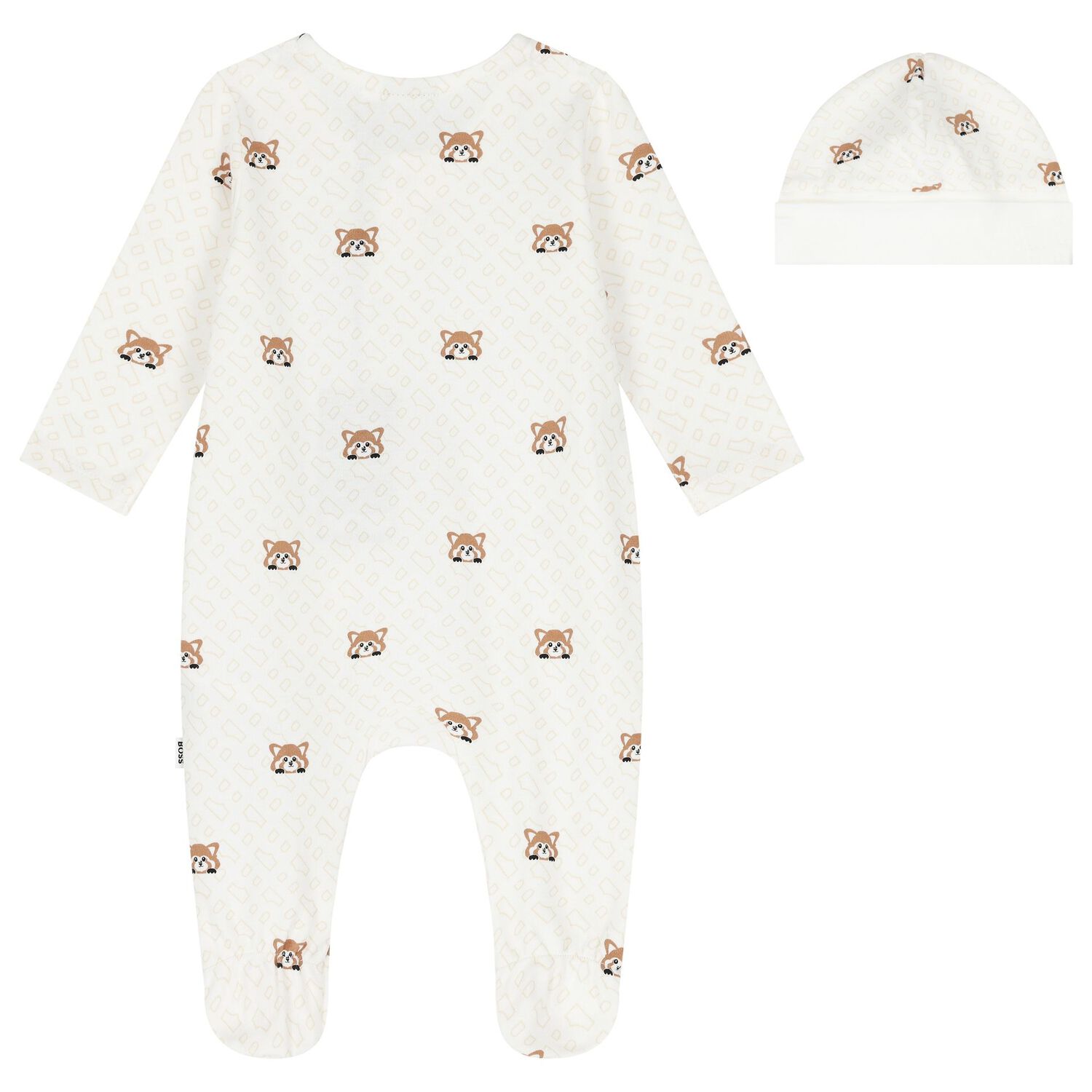 Baby Boys Ivory Logo Babygrow Gift Set, 1, hi-res