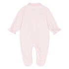 Baby Girls Pink Embroidered Babygrow, 1, hi-res