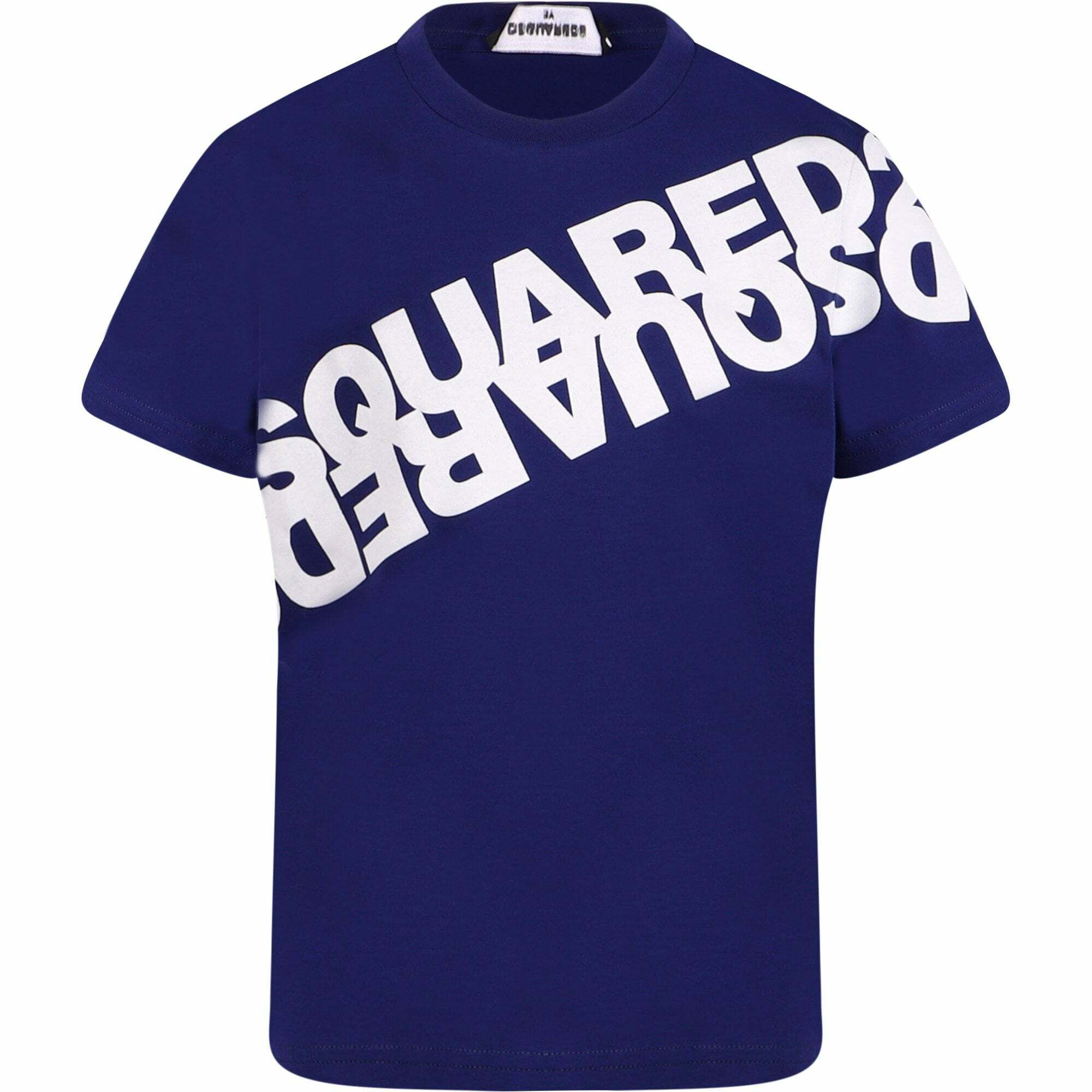 Dsquared2 Boys Blue Logo T Shirt Junior Couture UAE