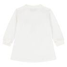 فستان بنات بشعار تيدي باللون الأبيض, 1, hi-res