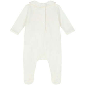 Baby Girls Ivory Floral Babygrow