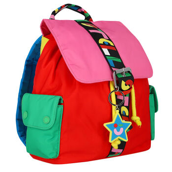 Girls Multi-Colored Logo Backpack