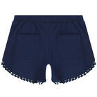Girls Navy Shorts, 2, hi-res