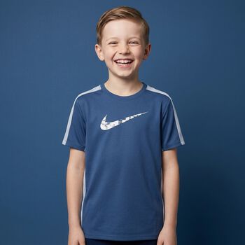 Boys Blue Logo Dri-Fit T-Shirt