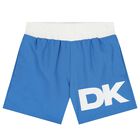 Boys Blue Logo Swim Shorts, 1, hi-res