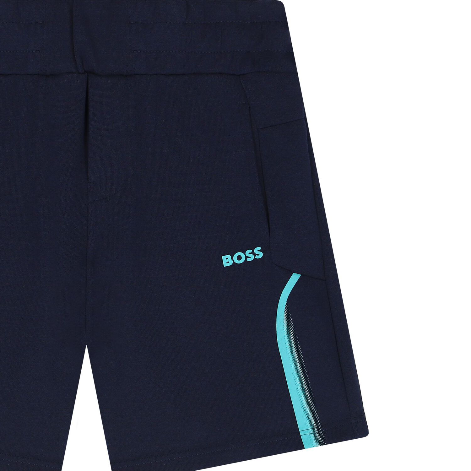 Boys Navy Blue Logo Shorts, 1, hi-res image number null