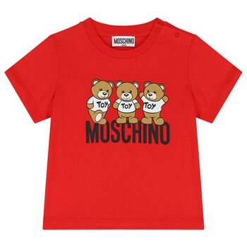 Red Teddy Bear Logo T-Shirt