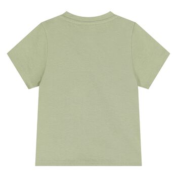 Younger Boys Mini Me Green Logo T-Shirt