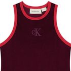 Girls Burgundy Logo Dress, 1, hi-res