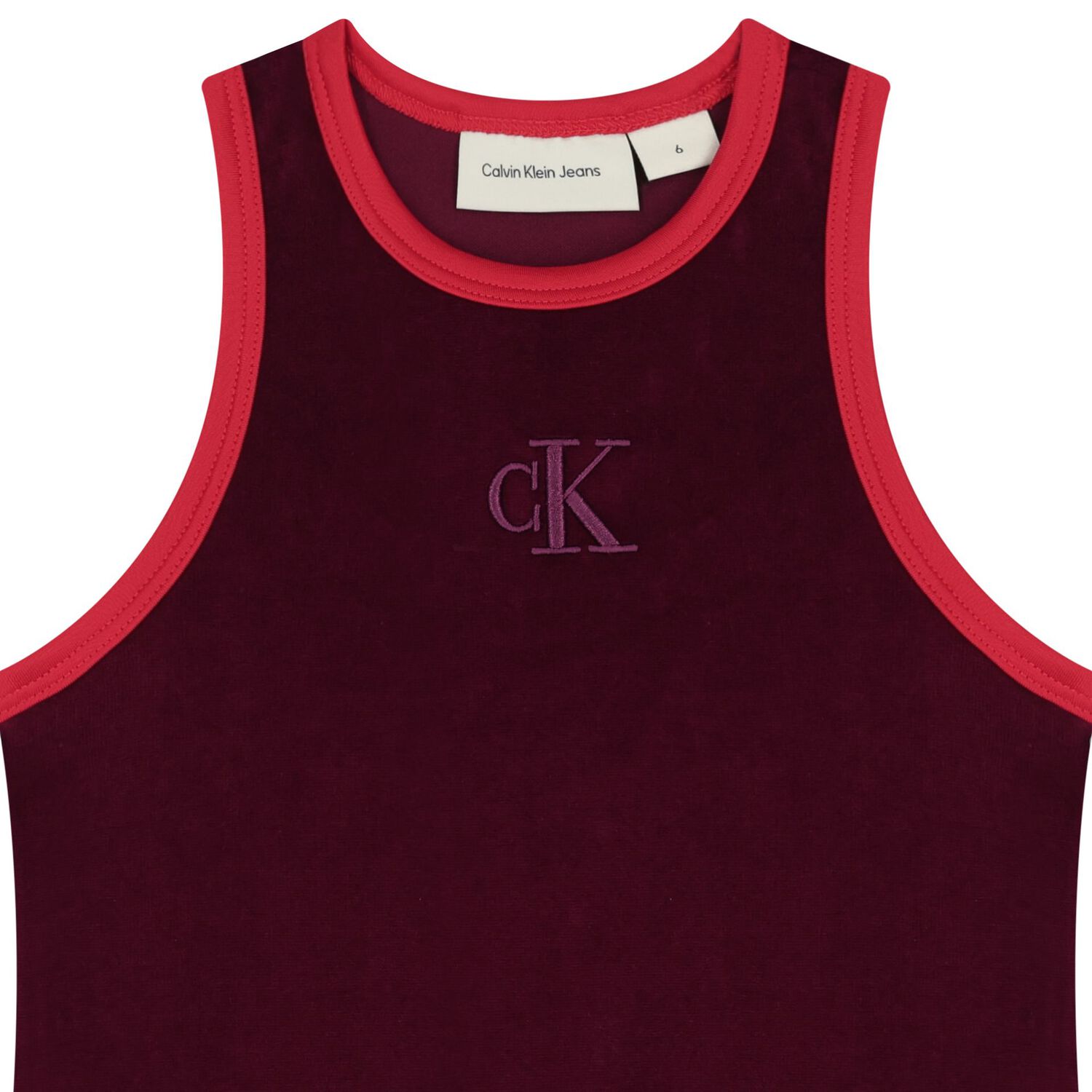 Girls Burgundy Logo Dress, 1, hi-res
