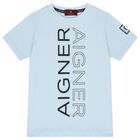 طقم شورت للأولاد باللون الأزرق والأزرق الداكن بشعار, 1, hi-res