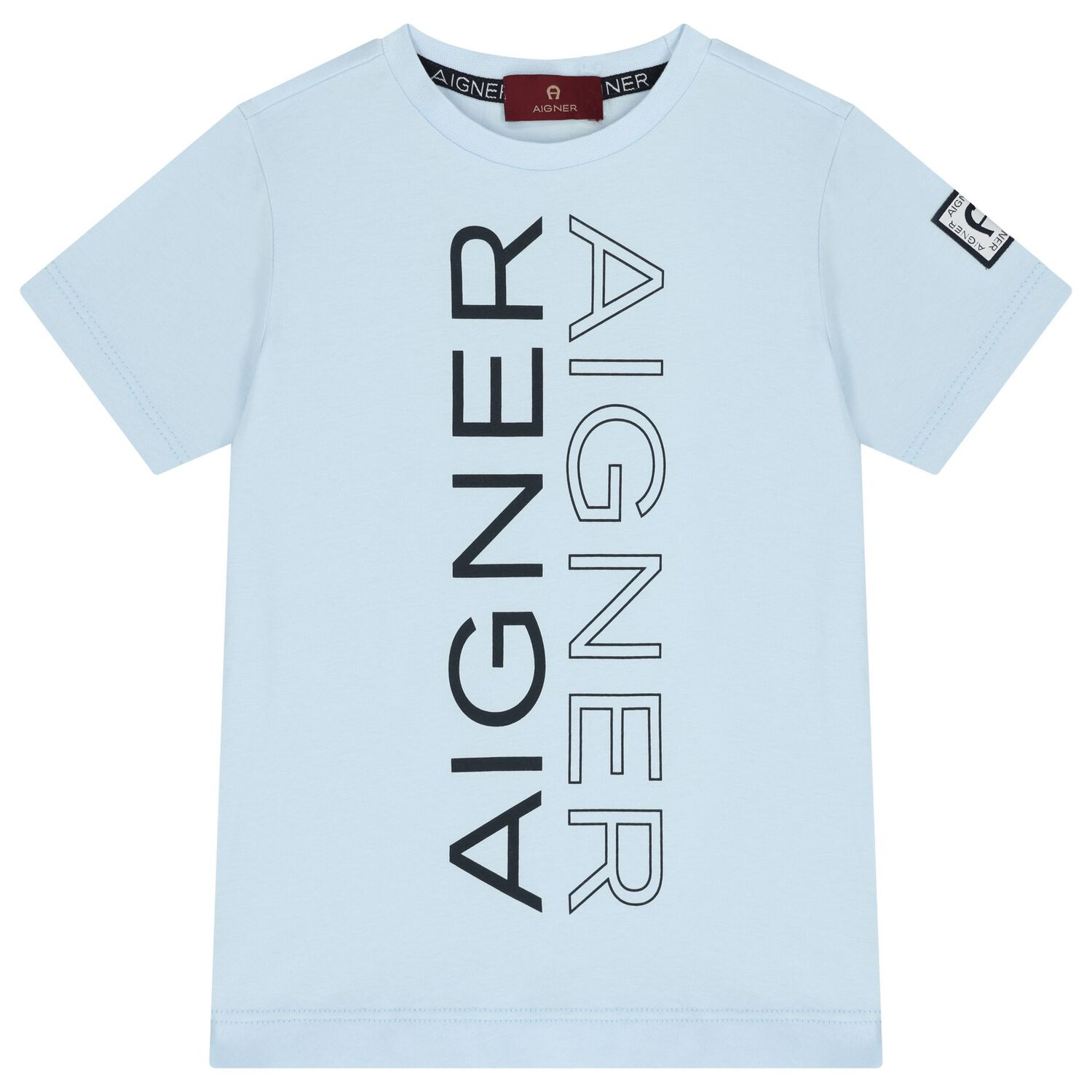 طقم شورت للأولاد باللون الأزرق والأزرق الداكن بشعار, 1, hi-res