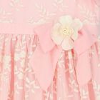 فستان بنات شيفون بالزهور باللون الوردى, 2, hi-res