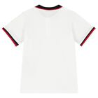 Boys Ivory Logo Polo Shirt, 1, hi-res