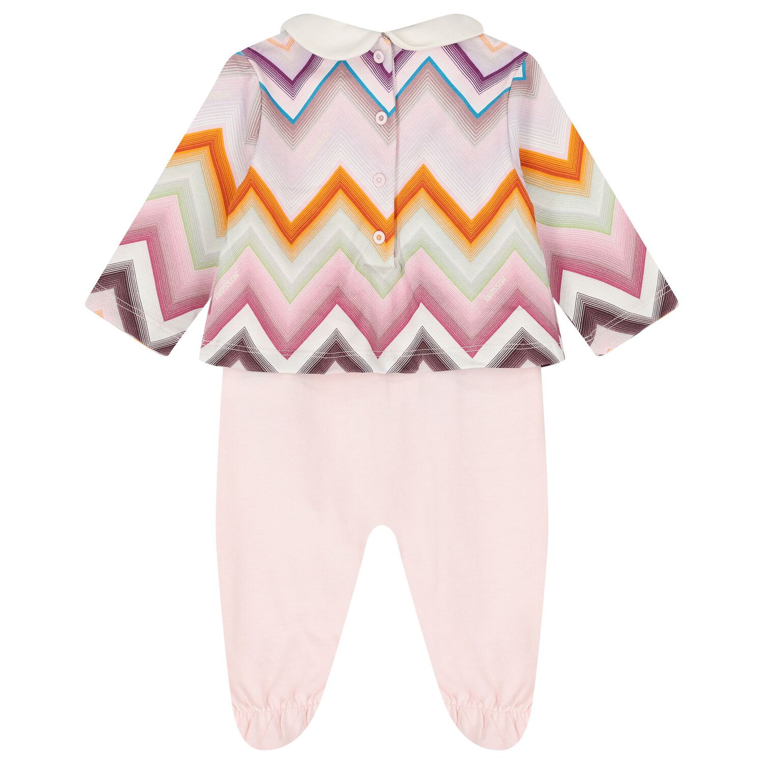 Baby Girls Ivory & Pink Logo Zig Zag Babygrow Gift Set, 1, hi-res