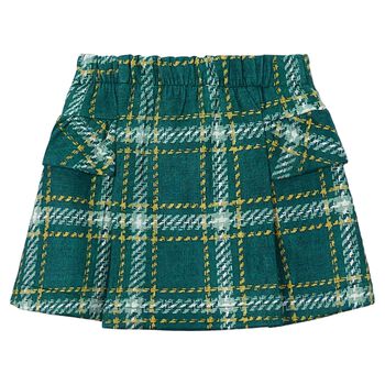 Girls Green Plaid Skirt