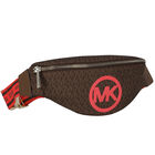 Girls Brown Logo Belt Bag, 1, hi-res