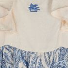 Girls Ivory & Blue Floral Paisley Dress , 1, hi-res
