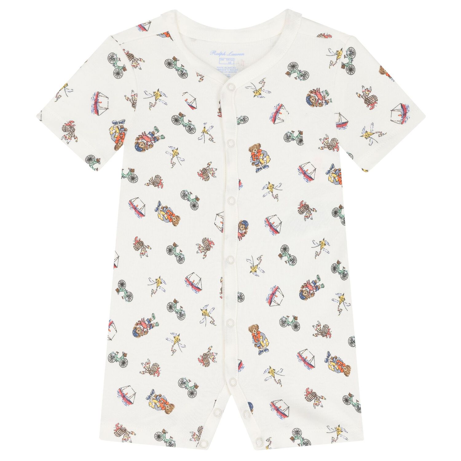 Ivory Cotton Playful Bear Print Baby Gift Set, 1, hi-res image number null