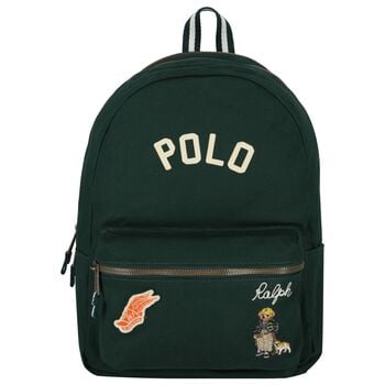 Boys Green Logo Varsity Backpack ( 44cm )