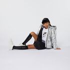 Girls Silver Logo Puffer Jacket, 1, hi-res